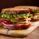 Front view sweet pancakes tower arrangement