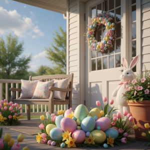 10 DIY Front Porch Outdoor Easter Decorations for a Cute Spring Look